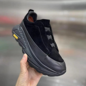 Leather patch Slip On Sneakers